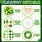 472 PCS St. Patrick’s Day DIY Wreath Craft Kit – Irish Shamrock & Leprechaun Decorations with Stickers, Wool Balls & Ribbons for Home & Party Favors